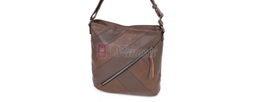 Дамска ежедневна чанта от екологична кожа, в тъмнокафяв цвят Код: 6794