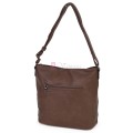 Дамска ежедневна чанта от екологична кожа, в тъмнокафяв цвят Код: 6794
