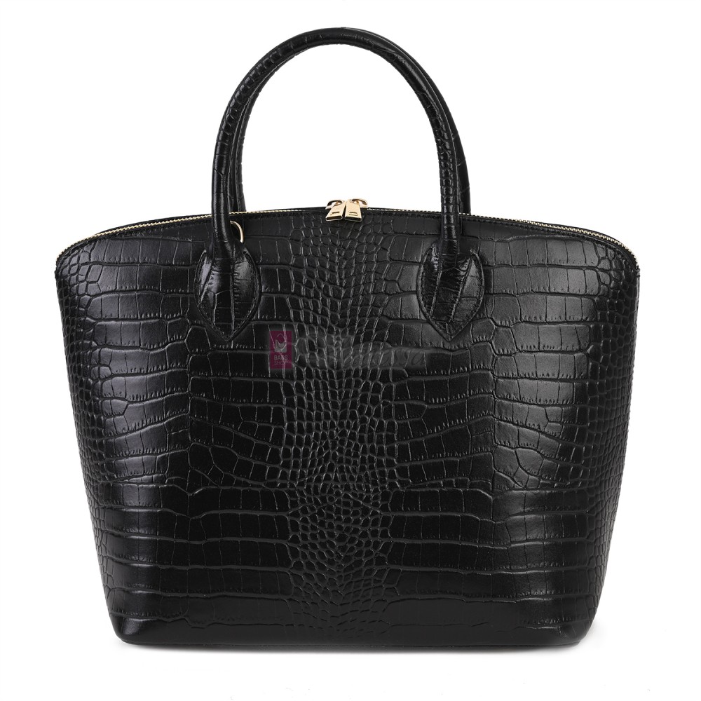 Дамска чанта от естествена кожа, в черен цвят Код: EK67