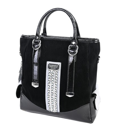  Дамска чанта от висококачествена еко кожа в черен цвят. Код: 6380-3
