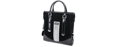  Дамска чанта от висококачествена еко кожа в черен цвят. Код: 6380-3