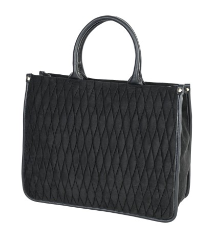  Дамска чанта от велур в черен цвят. Код: 6837