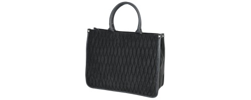  Дамска чанта от велур в черен цвят. Код: 6837