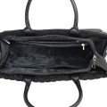 Дамска чанта от велур в черен цвят. Код: 6837