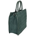Дамска чанта от велур в зелен цвят. Код: 6837