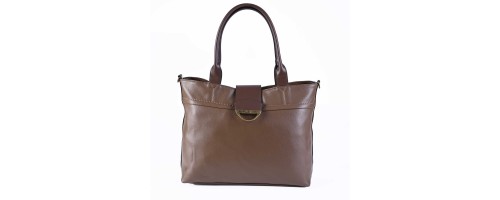 Дамска чанта от еко кожа тип торба кафяв цвят. Код: 6840-214 