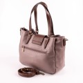 Дамска чанта от еко кожа тип торба в цвят пепел от рози. Код: 6840-215