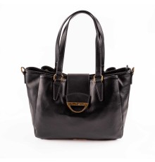 Дамска чанта от еко кожа тип торба в черен цвят. Код: 6840-215 