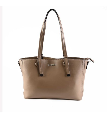 Дамска чанта от висококачествена еко кожа в бежов цвят. Код: 6840-225