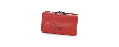 Малко дамско портмоне от висококачествена еко кожа в червен цвят Код: 6848