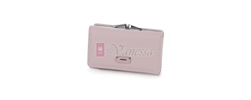 Малко дамско портмоне от висококачествена еко кожа в светлолилав цвят Код: 6848