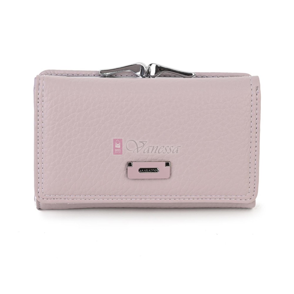Малко дамско портмоне от висококачествена еко кожа в светлолилав цвят Код: 6848