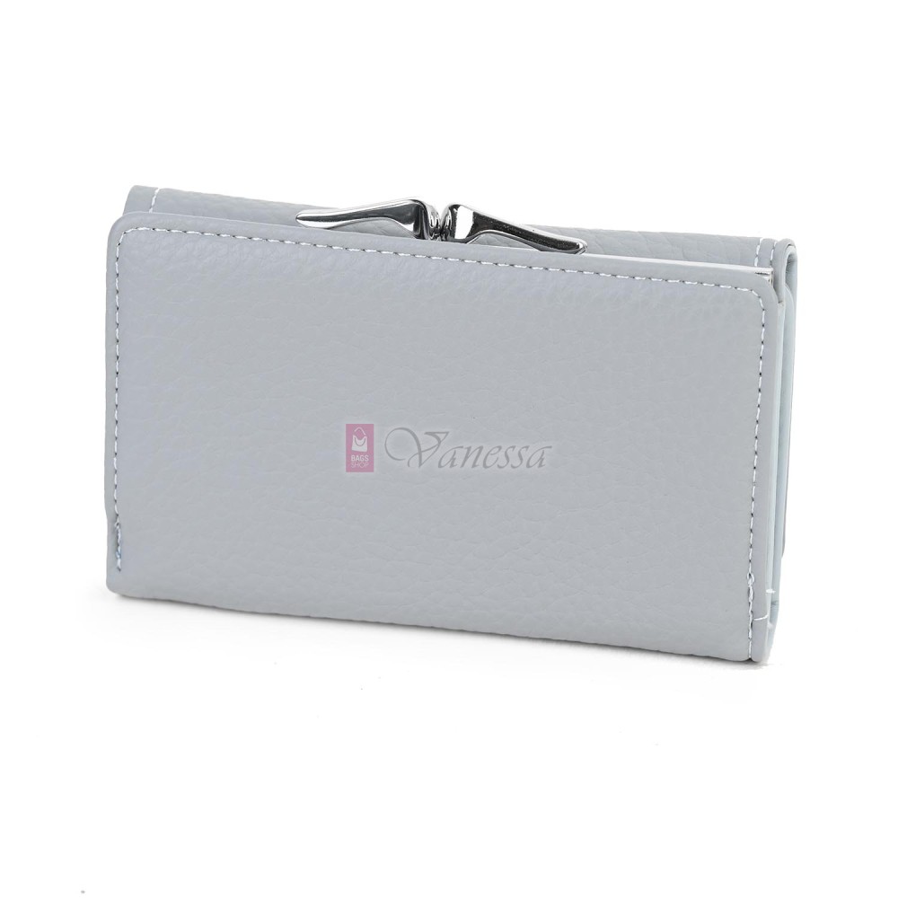 Малко дамско портмоне от висококачествена еко кожа в син цвят Код: 6848