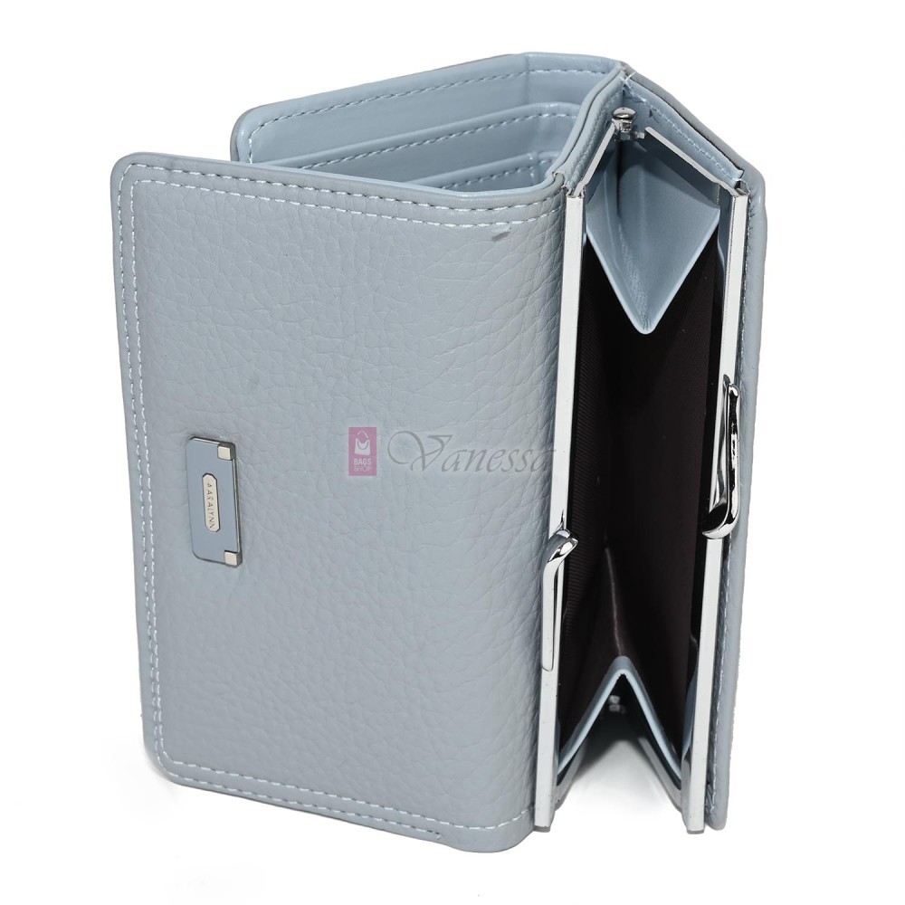 Малко дамско портмоне от висококачествена еко кожа в син цвят Код: 6848