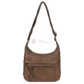 Дамска ежедневна чанта от екологична кожа, в тъмнобежов цвят Код: 6863