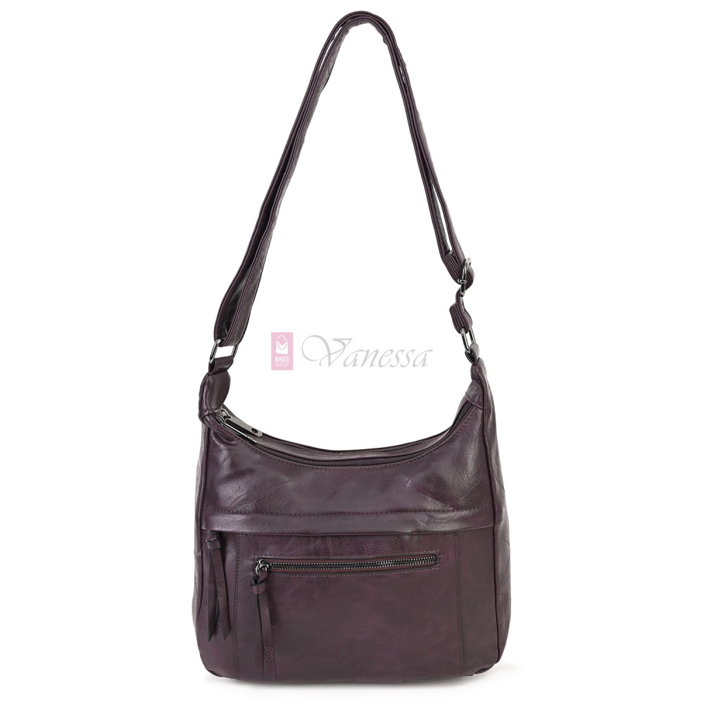 Дамска ежедневна чанта от екологична кожа, в цвят бордо Код: 6863