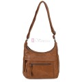 Дамска ежедневна чанта от екологична кожа, в кафяв цвят Код: 6863