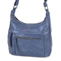 Дамска ежедневна чанта от екологична кожа, в син цвят Код: 6863
