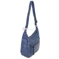 Дамска ежедневна чанта от екологична кожа, в син цвят Код: 6863
