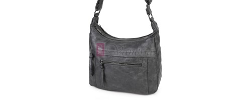 Дамска ежедневна чанта от екологична кожа, в тъмносив цвят Код: 6863