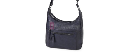 Дамска ежедневна чанта от екологична кожа, в тъмносин цвят Код: 6863