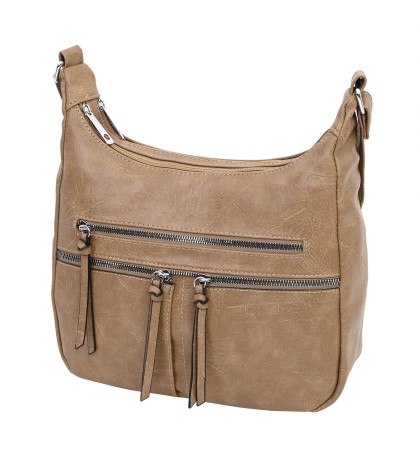 Дамска ежедневна чанта от висококачествена екологична кожа в бежов цвят Код: 6871