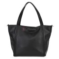 Голяма дамска чанта, от естествена кожа, в черен цвят. Код: EK68