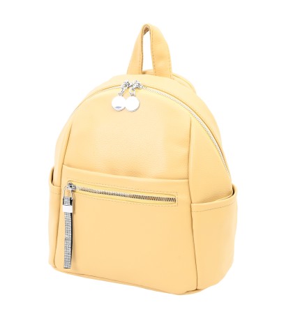  Дамска раница/чанта от висококачествена еко кожа в жълт цвят. Код: 691