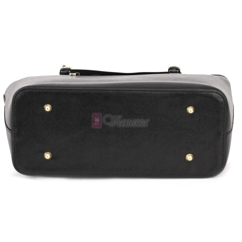 Дамска чанта от естествена кожа в черен цвят. Код: MK69