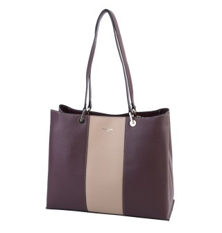  Дамска чанта от висококачествена еко кожа в цвят бордо. Код: 7012