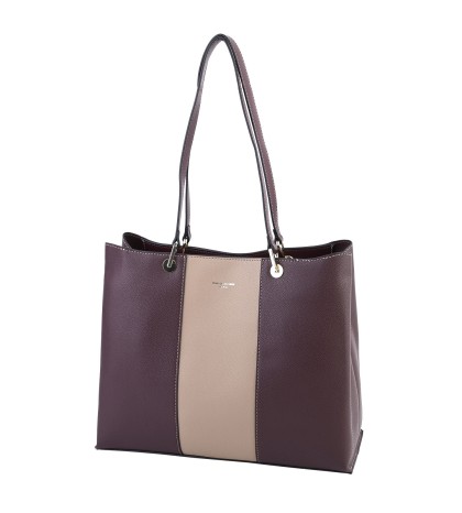  Дамска чанта от висококачествена еко кожа в цвят бордо. Код: 7012