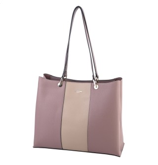  Дамска чанта от висококачествена еко кожа в розов цвят. Код: 7012