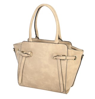  Дамска чанта от еко кожа в бежов цвят. Код: 7032