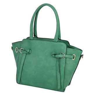  Дамска чанта от еко кожа в зелен цвят. Код: 7032