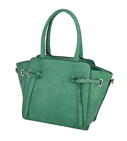  Дамска чанта от еко кожа в зелен цвят. Код: 7032