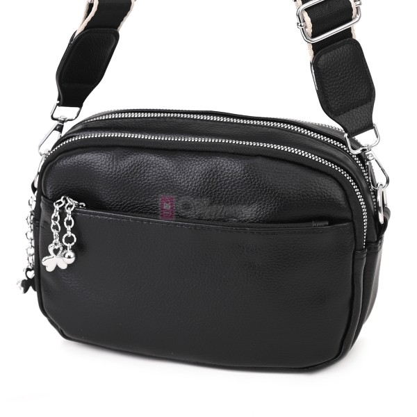 Малка дамска чанта от еко кожа в черен цвят. Код: 707