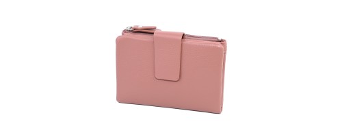 Дамско портмоне от висококачествена еко кожа в розов цвят. КОД: 7070