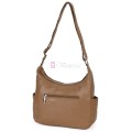 Дамска ежедневна чанта от висококачествена екологична кожа в тъмнобежов цвят Код: 7077