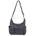 Дамска ежедневна чанта от висококачествена екологична кожа в тъмносин цвят Код: 7077