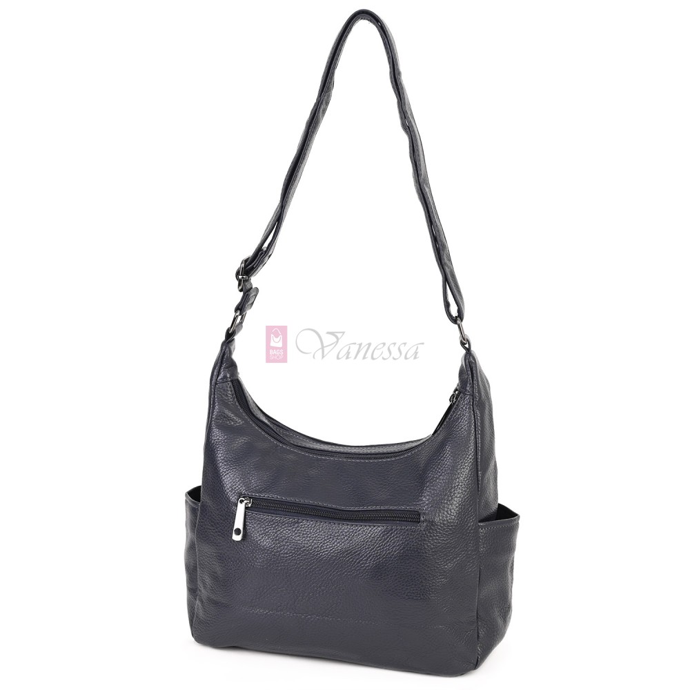 Дамска ежедневна чанта от висококачествена екологична кожа в тъмносин цвят Код: 7077 Дамска ежедневна чанта от висококачествена екологична кожа в тъмносин цвят Код: 7077