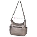 Дамска ежедневна чанта от висококачествена екологична кожа в сребрист цвят Код: 7077
