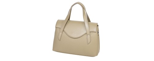Дамска чанта от естествена кожа в бежов цвят. Код: 7108