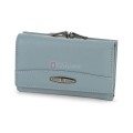 Малко дамско портмоне от естествена кожа в син цвят. КОД: K711