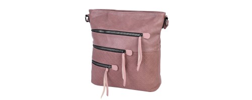 Дамска ежедневна чанта от висококачествена екологична кожа в розов цвят Код: 7136