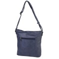 Дамска ежедневна чанта от висококачествена екологична кожа в тъмносин цвят Код: 7136