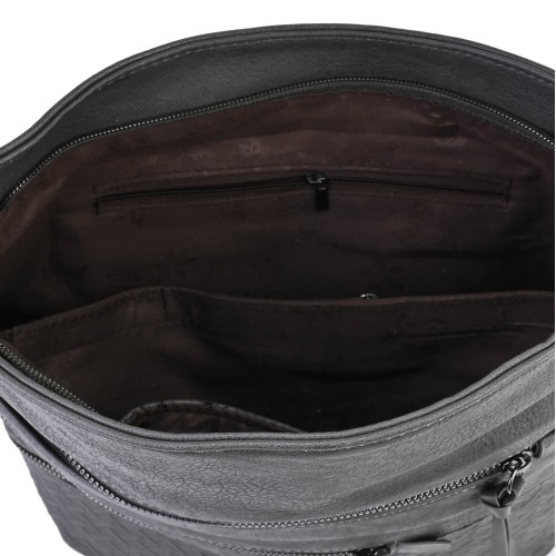 Дамска ежедневна чанта от висококачествена екологична кожа в сив цвят Код: 7136
