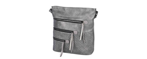 Дамска ежедневна чанта от висококачествена екологична кожа в сребрист цвят Код: 7136