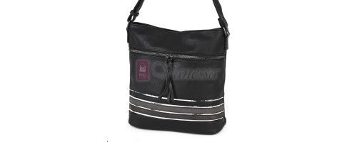 Дамска ежедневна чанта от висококачествена екологична кожа в черен цвят Код: 7160