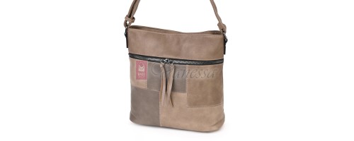 Дамска ежедневна чанта от висококачествена еко кожа, в бежов цвят Код: 7163