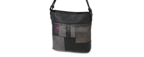 Дамска ежедневна чанта от висококачествена еко кожа, в черен цвят Код: 7163